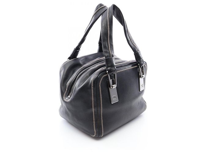 Borsa Chanel in pelle di agnello nera Nero - vista 2