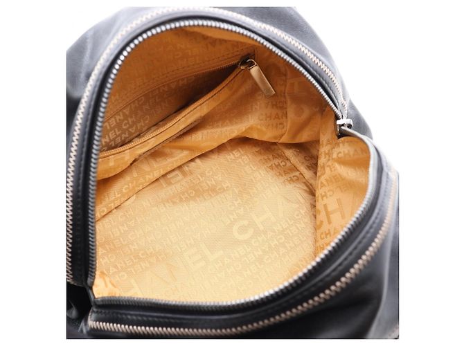 Borsa Chanel in pelle di agnello nera Nero - vista 3