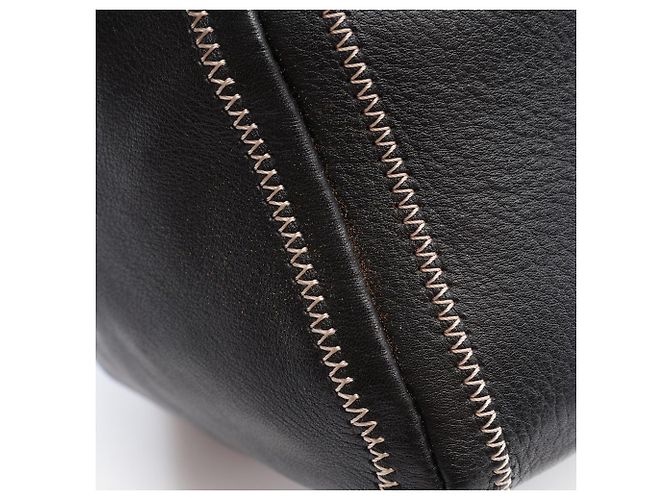 Borsa Chanel in pelle di agnello nera Nero - vista 7