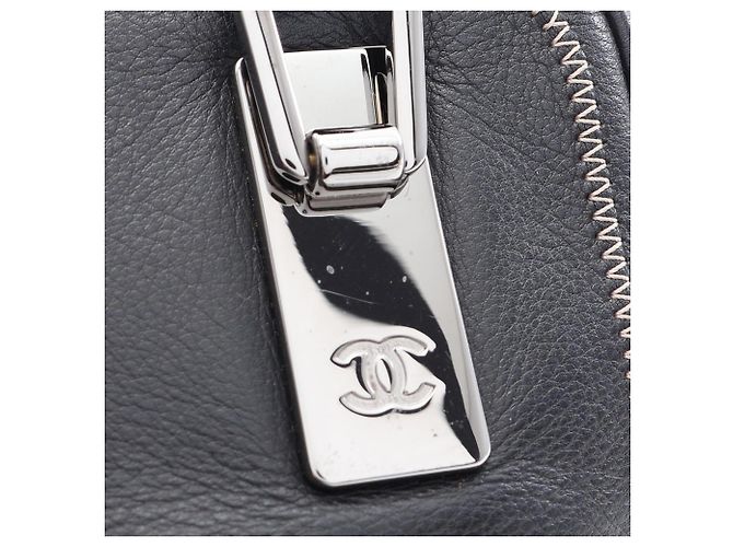 Borsa Chanel in pelle di agnello nera Nero - vista 9