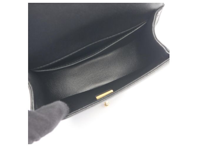 Borsa a Spalla Chanel Boy Small Nero - vista 3