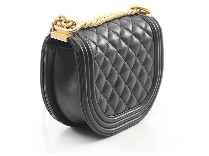 Borsa a Spalla Chanel Boy Small Nero - vista 2