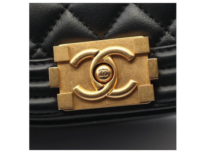 Borsa a Spalla Chanel Boy Small Nero - vista 6