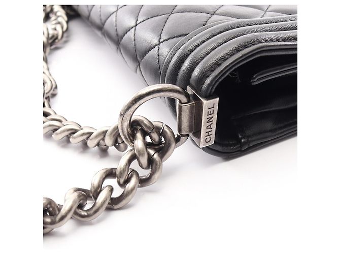 Borsa a Spalla Chanel Boy Large Nero - vista 10