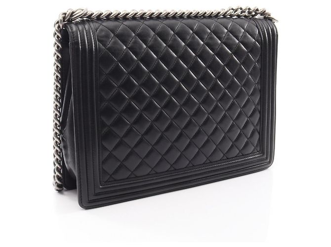 Borsa a Spalla Chanel Boy Large Nero - vista 2
