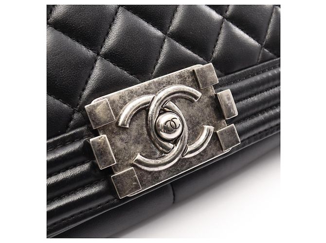 Borsa a Spalla Chanel Boy Large Nero - vista 9