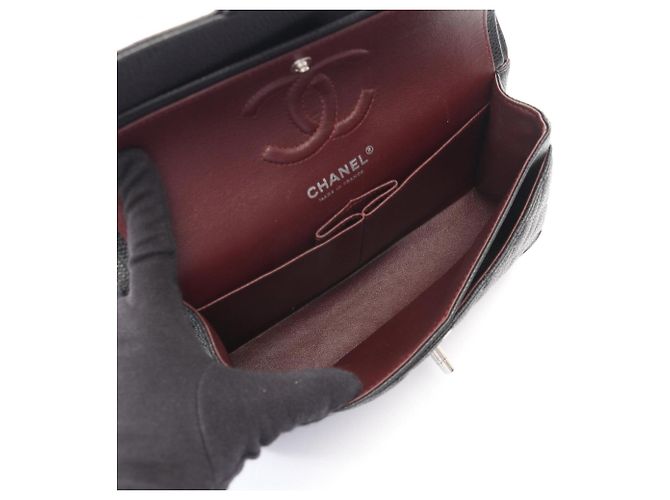 Borsa a tracolla Chanel Matelassé Double Flap Nero - vista 3