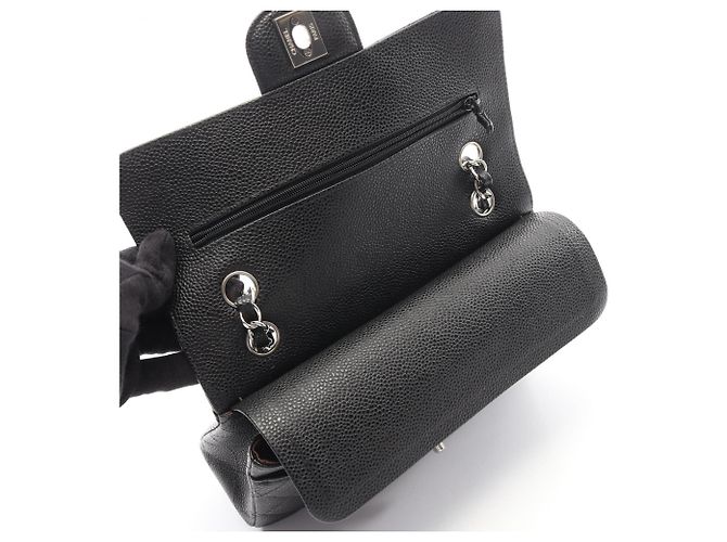 Borsa a tracolla Chanel Matelassé Double Flap Nero - vista 6