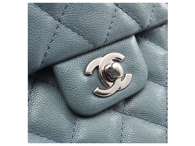 Borsa a tracolla Chanel Matelassé blu - vista 10
