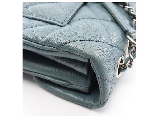 Borsa a tracolla Chanel Matelassé blu - vista 11