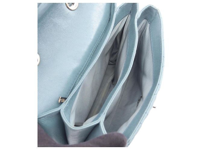 Borsa a tracolla Chanel Matelassé blu - vista 3