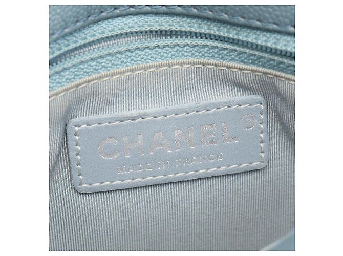 Borsa a tracolla Chanel Matelassé blu - vista 4