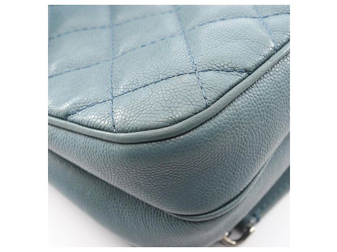 Borsa a tracolla Chanel Matelassé blu - vista 7