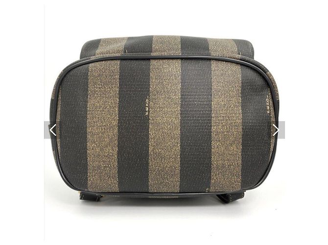 Fendi Pequin Canvas Rucksack Braun Khaki - Ansicht 7
