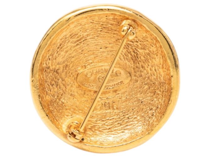 Broche Chanel Coco Mark Dourado - vista 2