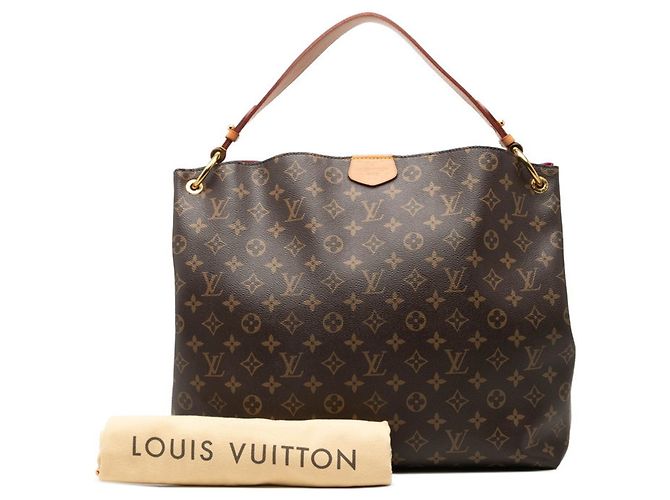 Borsa a Spalla Louis Vuitton Monogram Graceful MM Marrone - vista 7