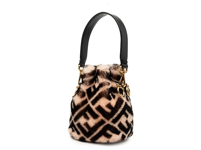 Borsa Fendi Zucca Montresor Mini Nero Beige - vista 2