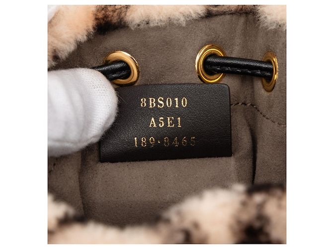 Borsa Fendi Zucca Montresor Mini Nero Beige - vista 6