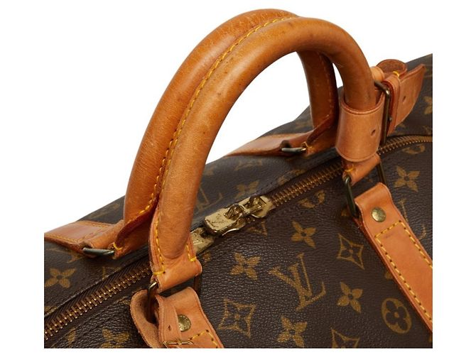 Borsa Boston Louis Vuitton Monogram Keepall 55 Marrone - vista 8