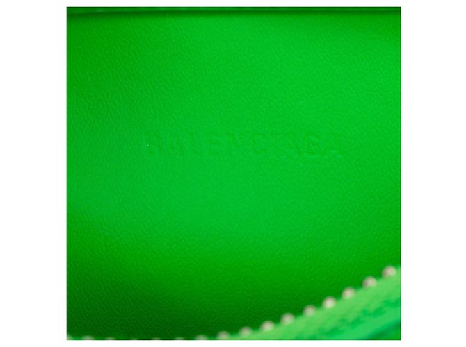 Borsa a tracolla a spalla Balenciaga Hourglass Verde - vista 6