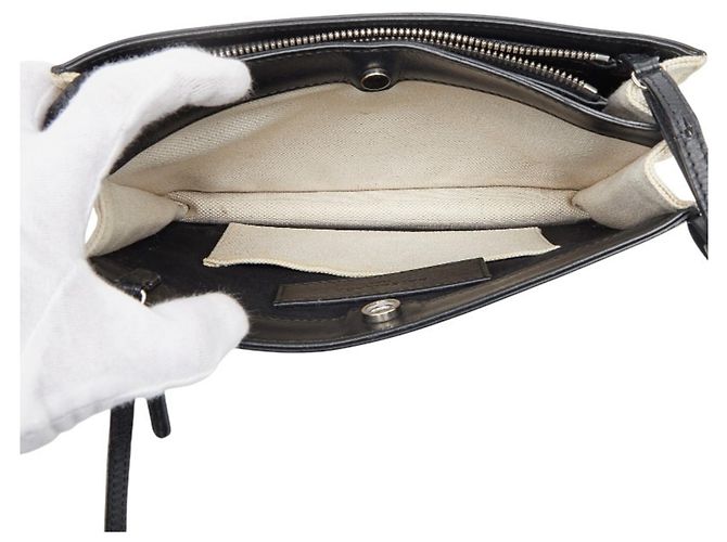 Borsa a tracolla Balenciaga nera e bianca Nero Bianco - vista 10