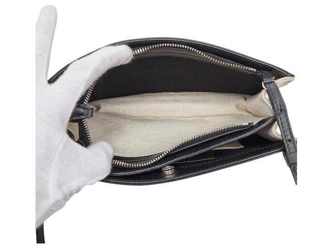Borsa a tracolla Balenciaga nera e bianca Nero Bianco - vista 11