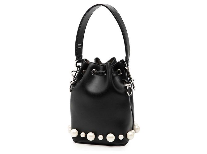 Borsa Fendi Mini Montresor Nero - vista 2