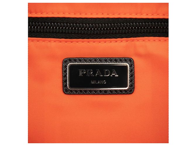 Borsa a tracolla in Tessuto con placca logo Triangle Prada Bianco - vista 5