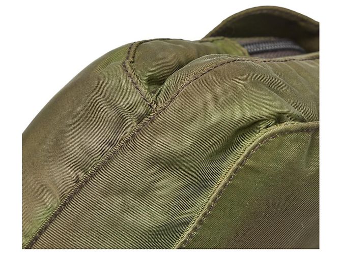 Prada Crossbody Shoulder Bag mit Triangle Logo-Plakette Grün Khaki - Ansicht 4