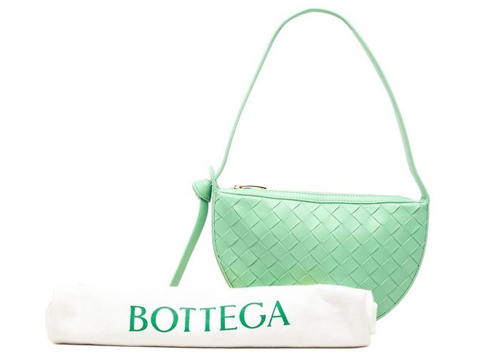 Borsa Bottega Veneta Intrecciato Mini Sunrise Verde - vista 7