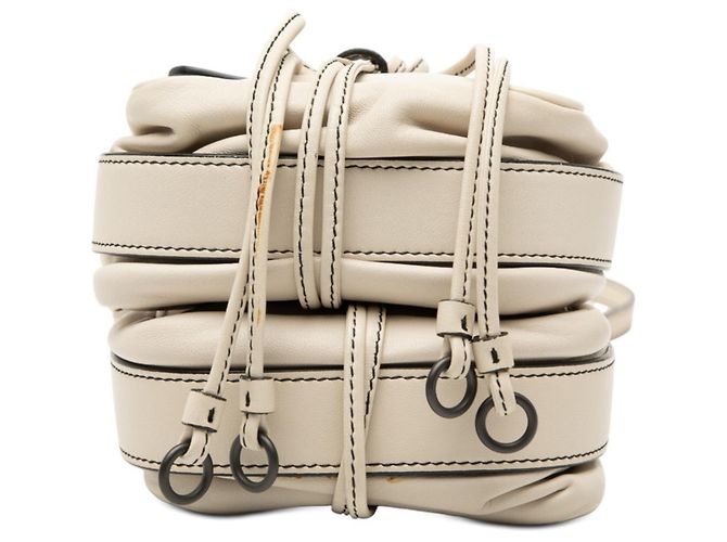 Borsa a Spalla Bottega Veneta Intrecciato Bianco Crudo - vista 3