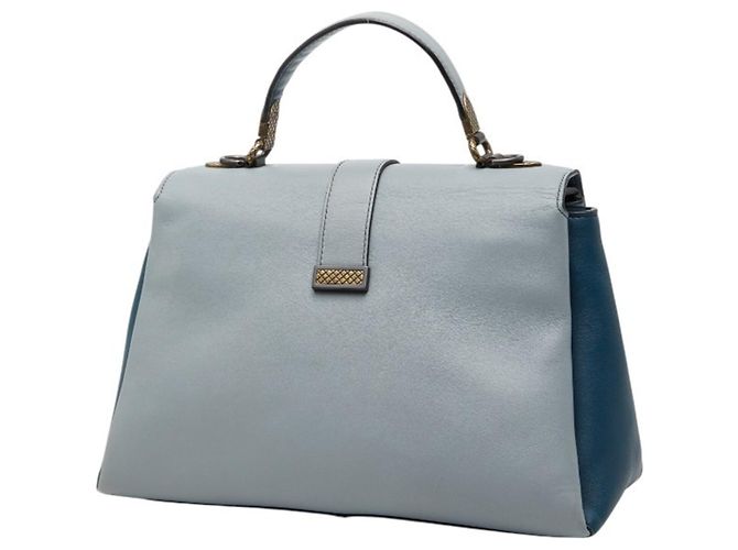 Borsa a mano Piazza Top Handle Bottega Veneta Blu - vista 2