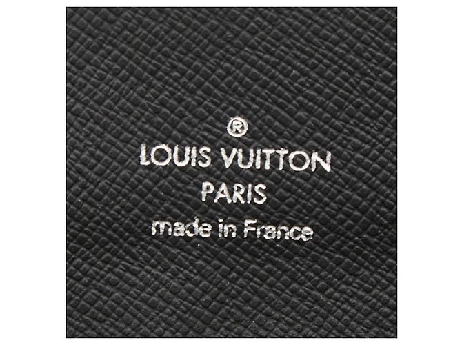 Louis Vuitton Taiga Carteira Longa Sanfonada Preto Cinza - vista 9