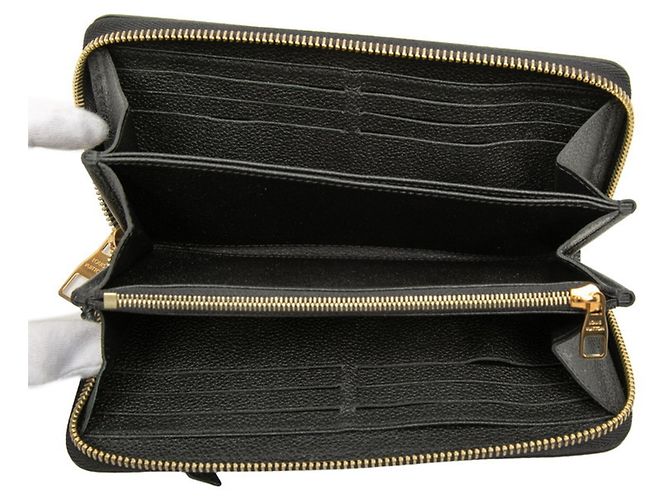 Portafoglio Zippy Monogram Empreinte Louis Vuitton Nero Beige - vista 4
