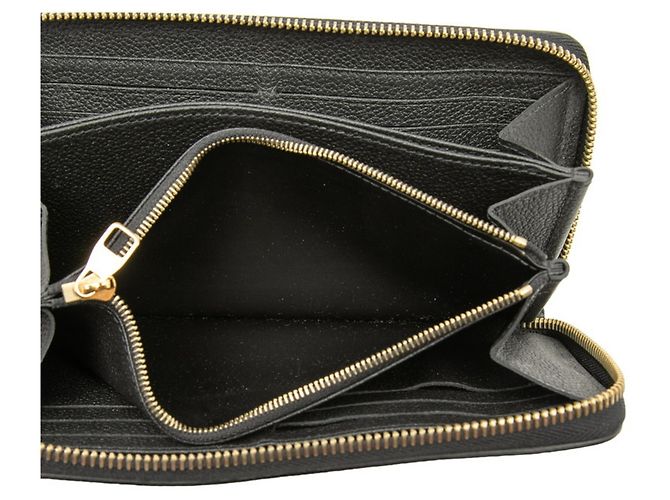 Portafoglio Zippy Monogram Empreinte Louis Vuitton Nero Beige - vista 5