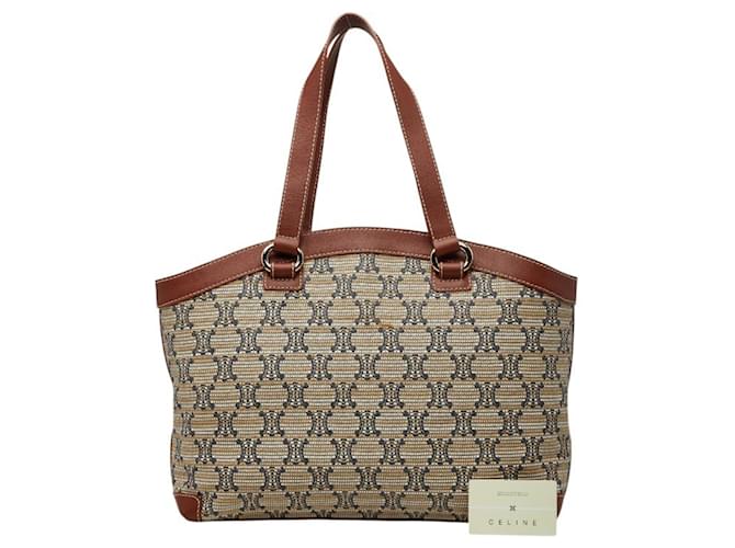 Céline Borsa Tote Celine Macadam Marrone Beige - vista 11