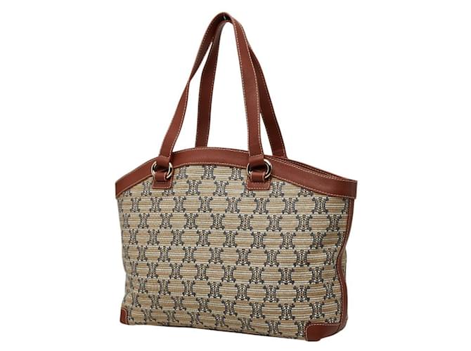 Céline Borsa Tote Celine Macadam Marrone Beige - vista 2