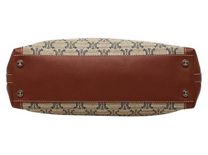 Céline Borsa Tote Celine Macadam Marrone Beige - vista 3
