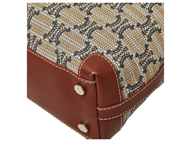 Céline Borsa Tote Celine Macadam Marrone Beige - vista 4