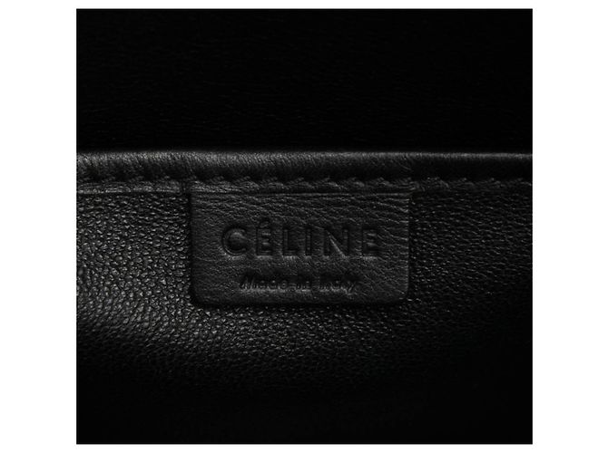 Céline Borsa Celine Luggage Nano Shopper Nero Rosso Beige - vista 5