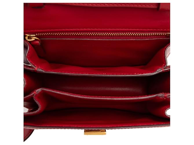 Céline Borsa a tracolla Celine Classic Box Rosso - vista 4