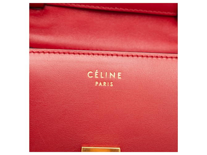 Céline Borsa a tracolla Celine Classic Box Rosso - vista 5