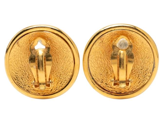 Orecchini tondi Chanel Coco Mark D'oro - vista 2