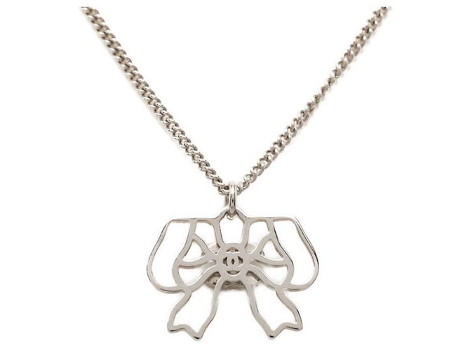 Collana Chanel Coco Mark Ribbon Motif Argento - vista 2