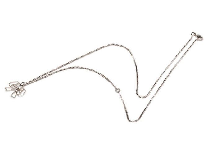 Collana Chanel Coco Mark Ribbon Motif Argento - vista 3