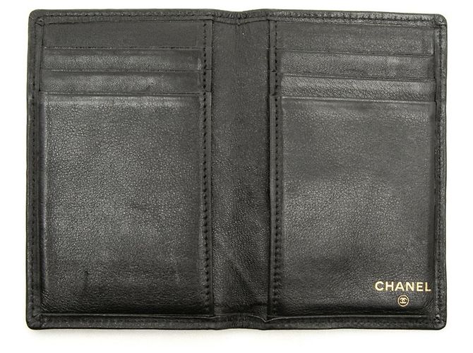 Zweifarbiger Chanel Kartenetui Schwarz - Ansicht 4