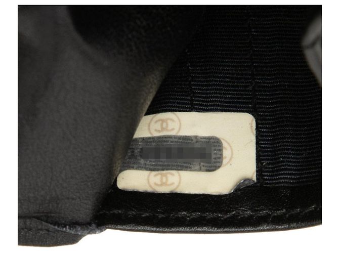 Zweifarbiger Chanel Kartenetui Schwarz - Ansicht 6