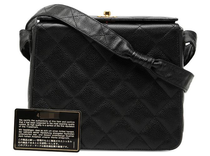 Sac à bandoulière Chanel Matelassé Coco Mark Noir - vue 7