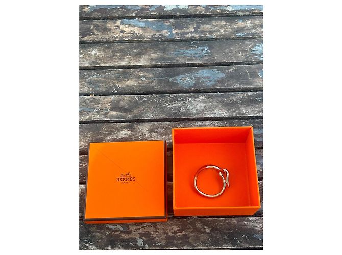 Hermès Jumbo Seidentuchring Palladium Silber - Ansicht 3