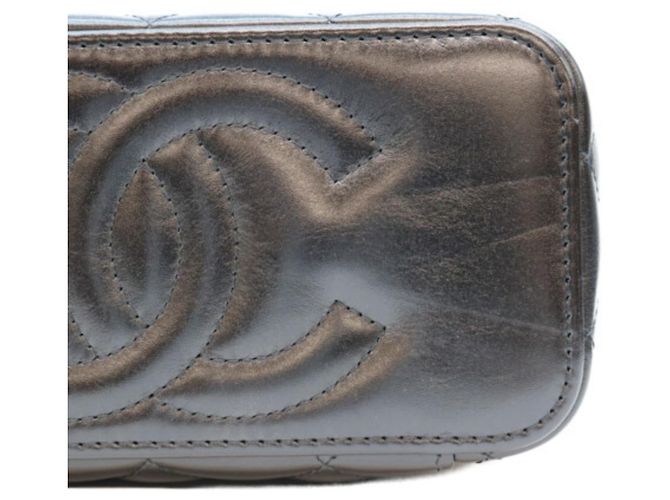 Vanity Borsa a tracolla e beauty case in pelle di agnello nera Chanel Nero - vista 8